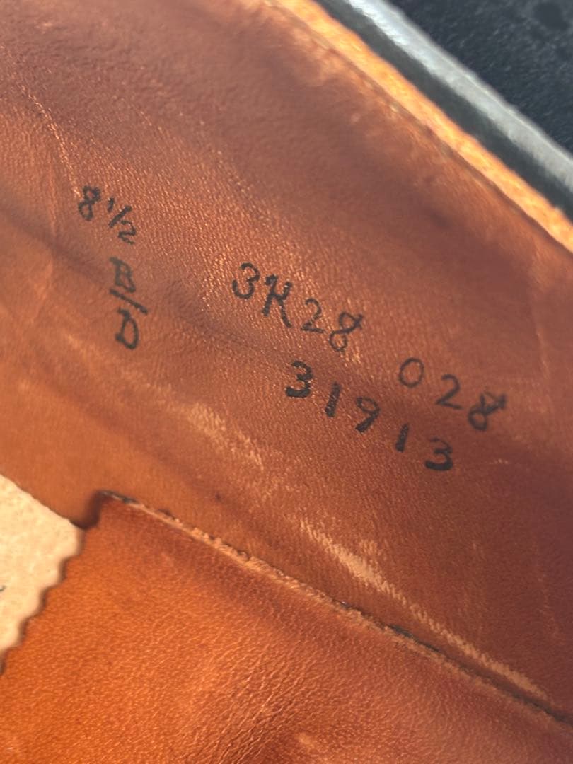 オールデン　ウィングチップ　ブラックスエード