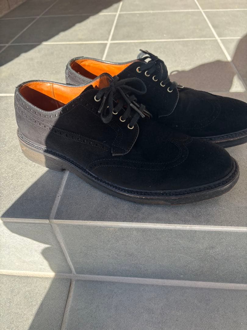 オールデン　ウィングチップ　ブラックスエード