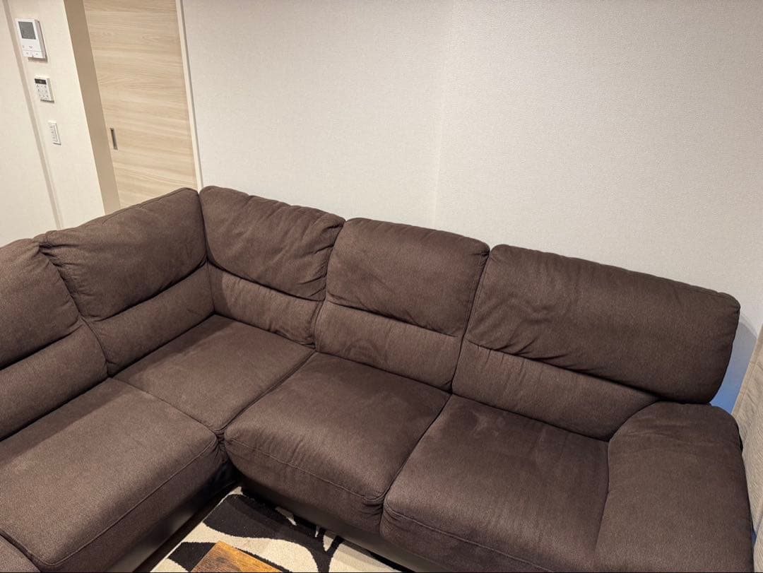 【江東区・引き取り限定】【最終値下げ】ニトリ　コーナーソファ　ブラウン