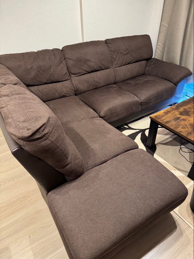 【江東区・引き取り限定】【最終値下げ】ニトリ　コーナーソファ　ブラウン