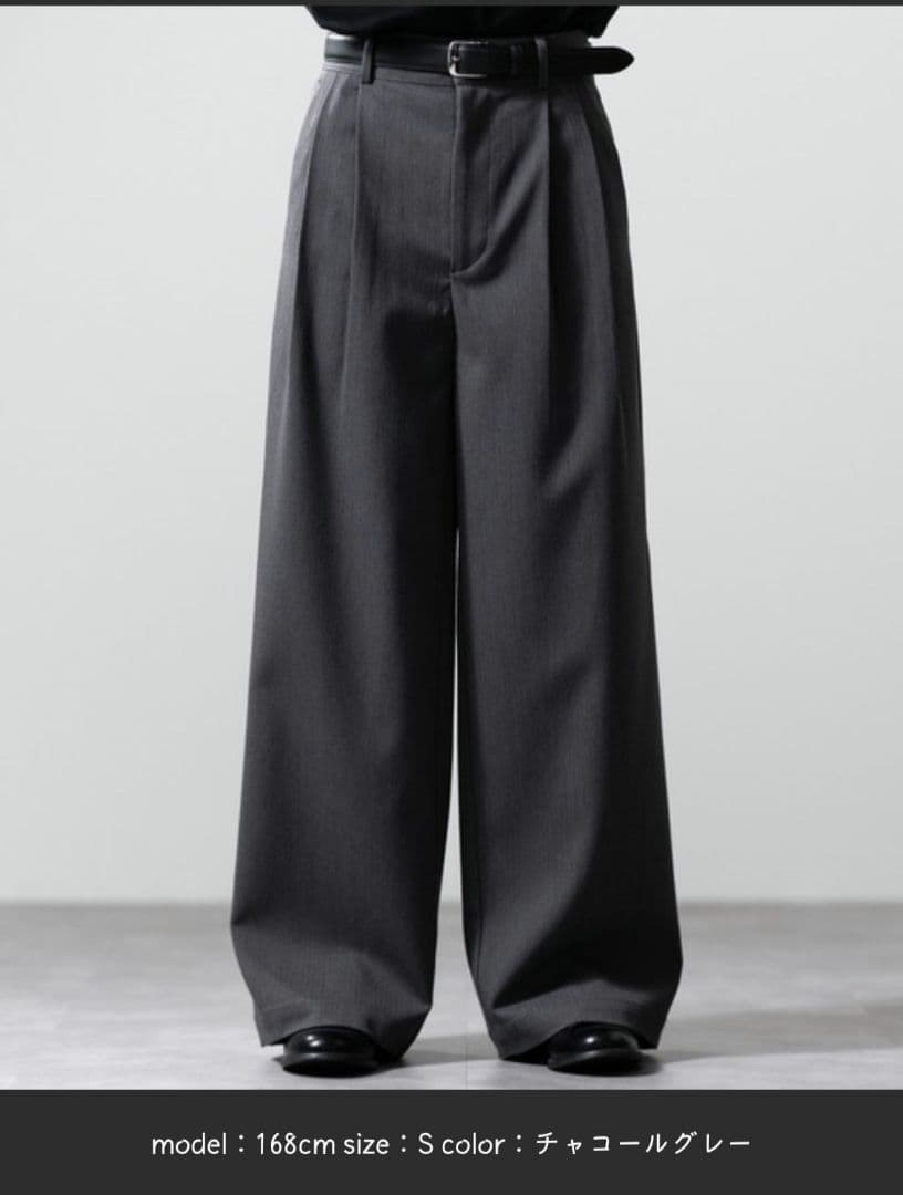 【CLEL】ヘリンボーンプライムTR セットアップ チャコールグレー S