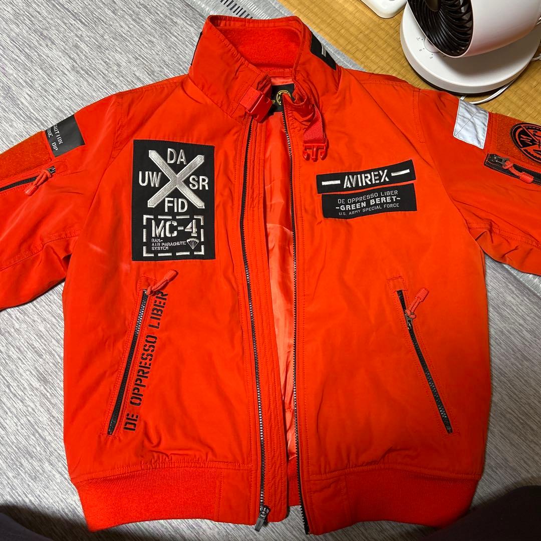 AVIREX オレンジ MA-1 フライトジャケット