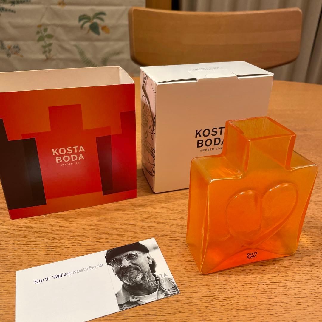 コスタボタ オレンジ 花瓶 元箱