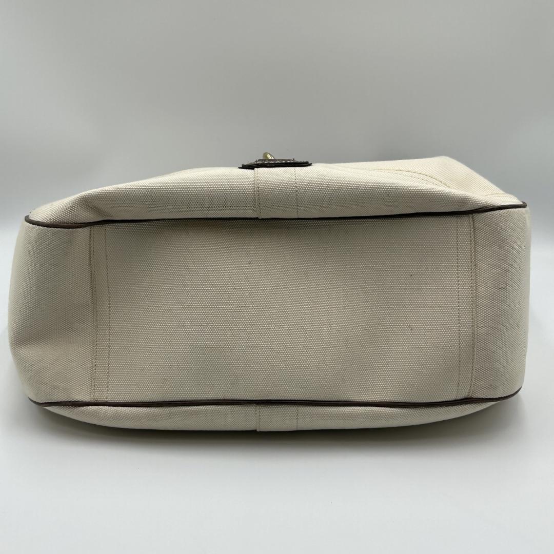 美品✨コーチ トートバッグ キャンバス レザー サイドターンロック 10779
