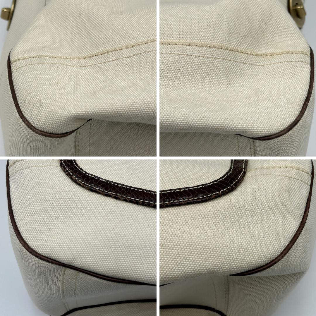 美品✨コーチ トートバッグ キャンバス レザー サイドターンロック 10779