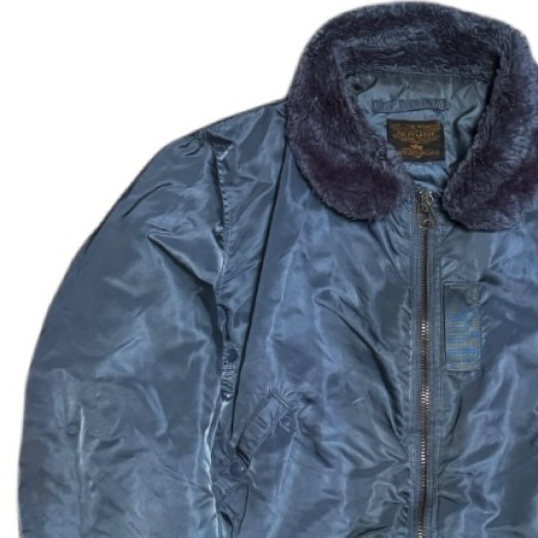 ALPHA 米国製 50s復刻 B-15C フライトジャケット XXL ネイビー