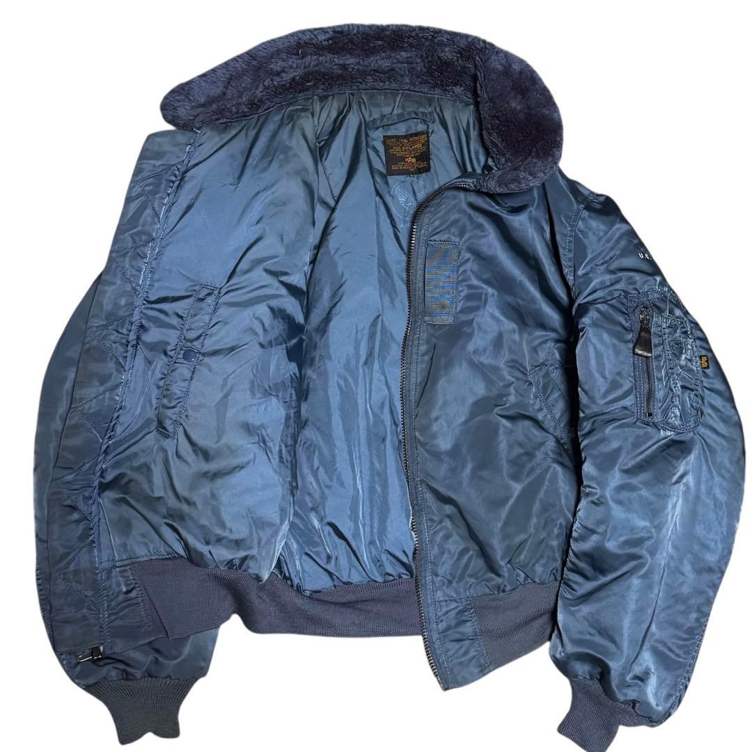 ALPHA 米国製 50s復刻 B-15C フライトジャケット XXL ネイビー