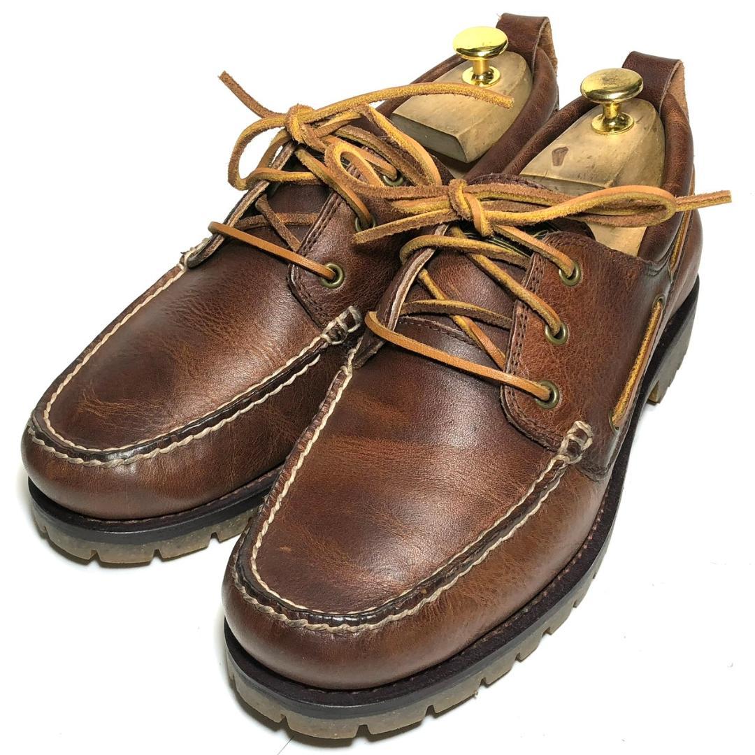 ポロ ラルフローレン 26.5cm メンズ 茶 モカシン デッキシューズ