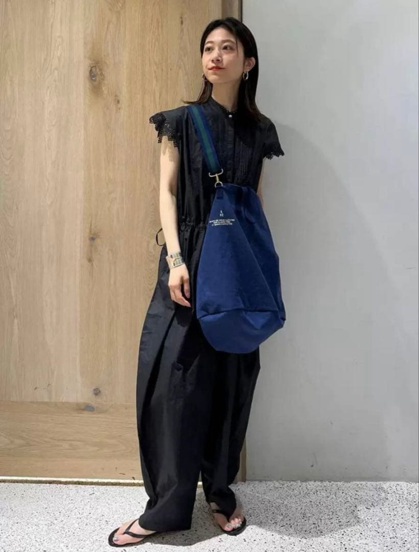 新品Curensologyカレンソロジー コットンレースオールインワン黒