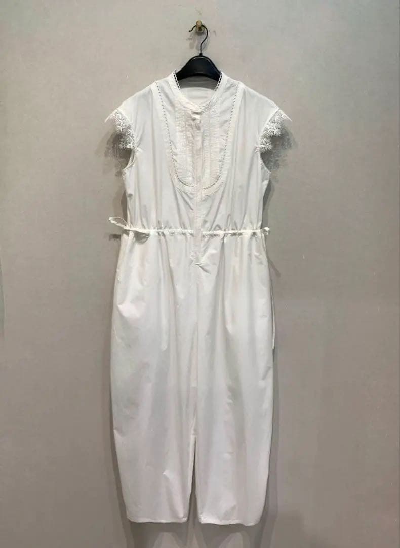 新品Curensologyカレンソロジー コットンレースオールインワン黒