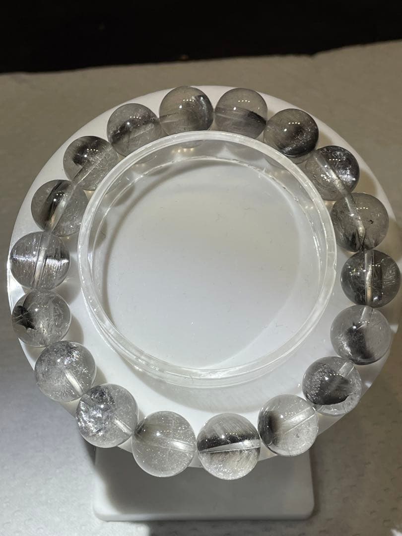 (値引き交渉可)天然石ブレスレット　プラチナルチル