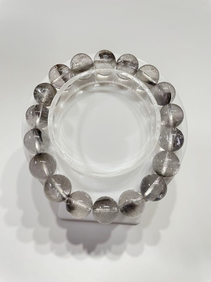 (値引き交渉可)天然石ブレスレット　プラチナルチル