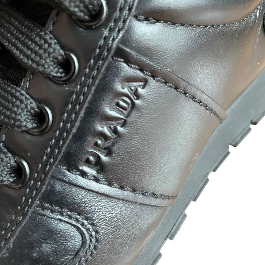 未使用級✨　PRADA SPORT スニーカー　レザー　黒　22.5相当