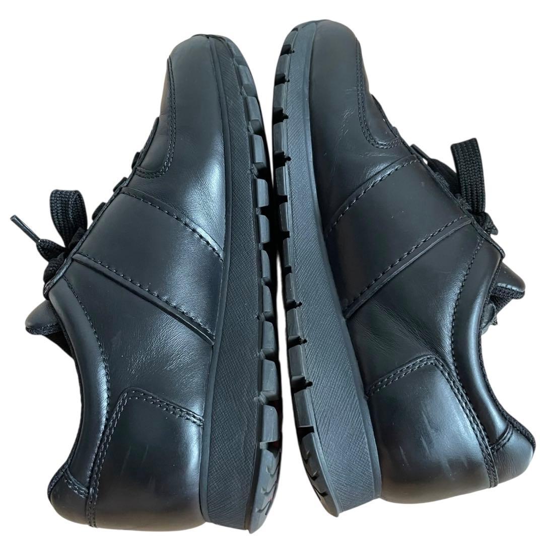 未使用級✨　PRADA SPORT スニーカー　レザー　黒　22.5相当