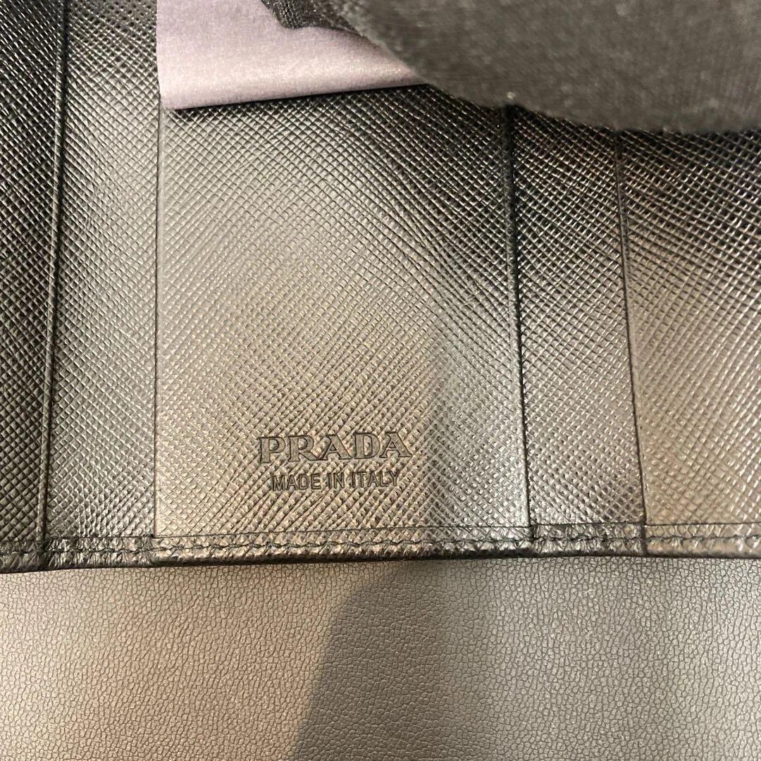 PRADA プラダ ブラックレザー キーケース 三角ロゴ ６連 ◇