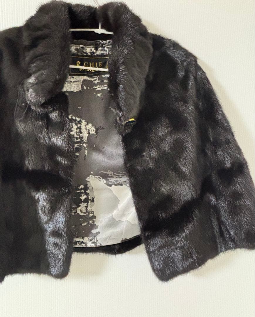 美品毛皮　chie ロイヤルチエ チエイマイ ミンク ポンチョ