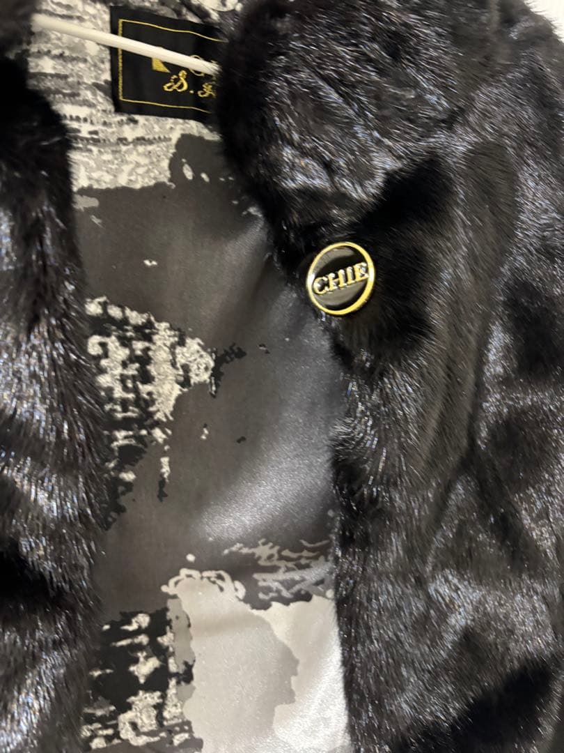 美品毛皮　chie ロイヤルチエ チエイマイ ミンク ポンチョ