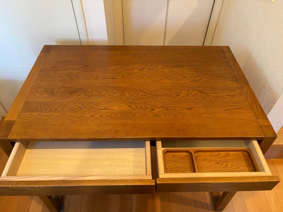 【価格等応相談】木製ブラウンデスク 浜本工芸
