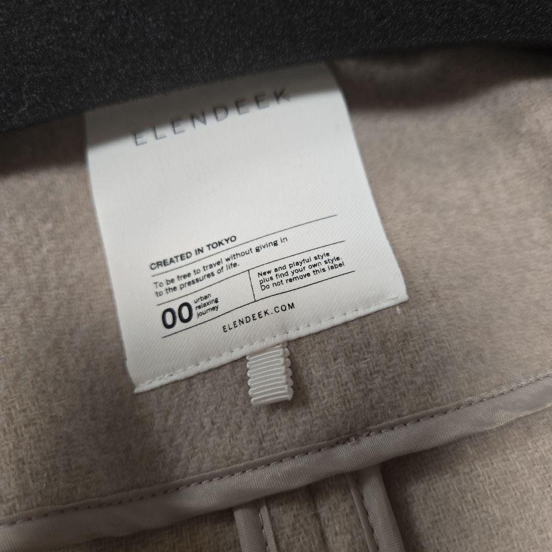 ELENDEEK 美品クールネックノーカラーコート　着用3回