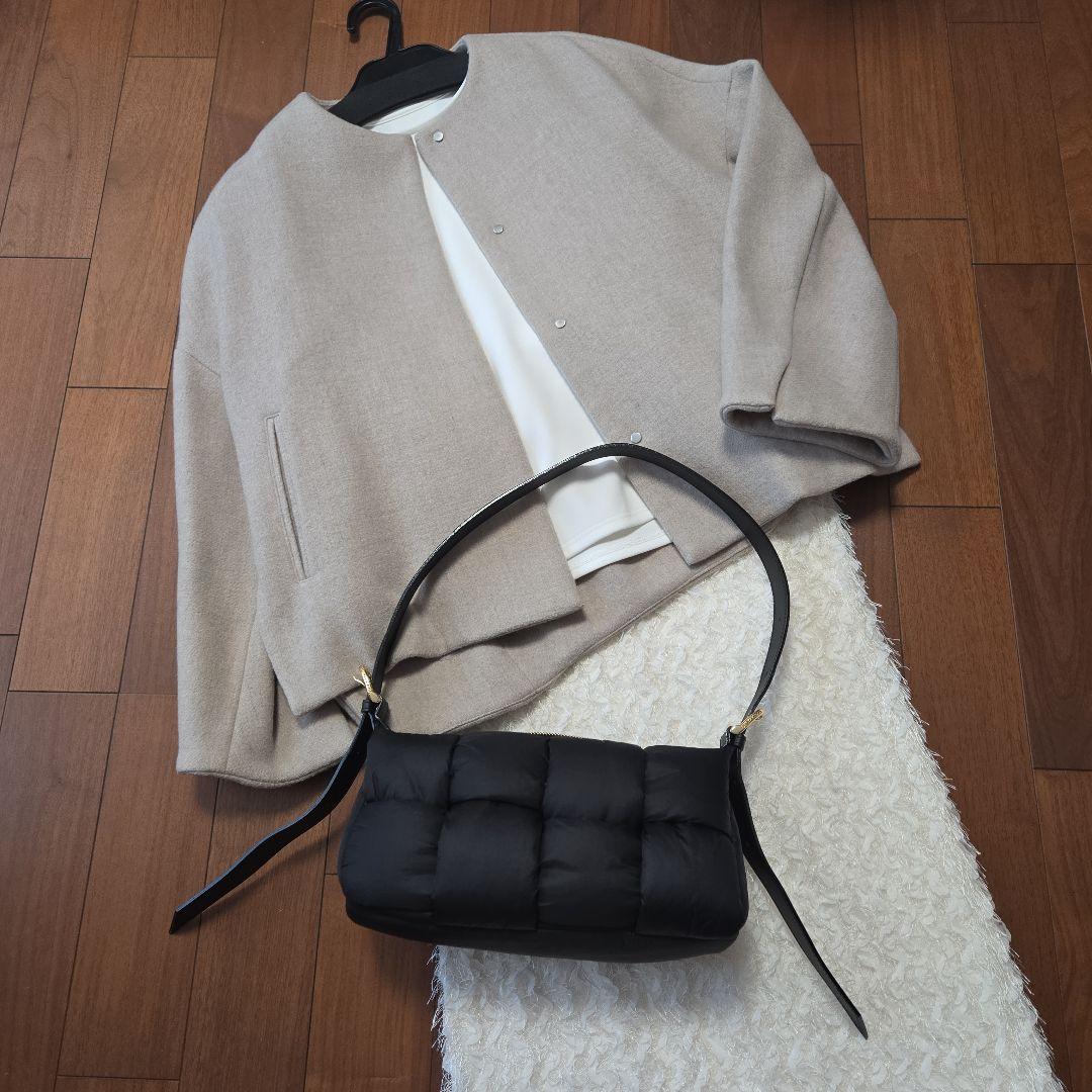 ELENDEEK 美品クールネックノーカラーコート　着用3回