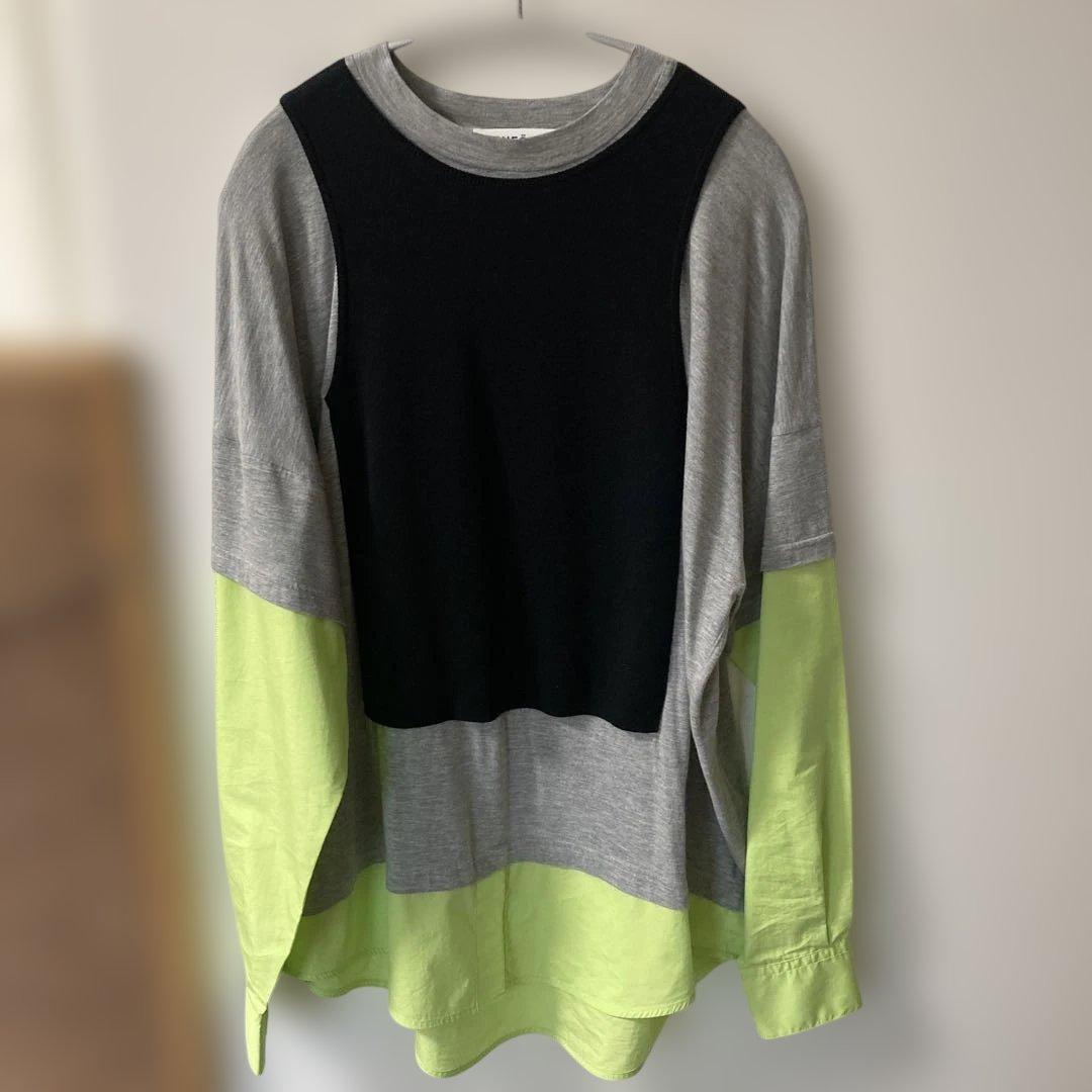 エンフォルド　ドレープ天竺 フェイクレイヤードプルオーバー