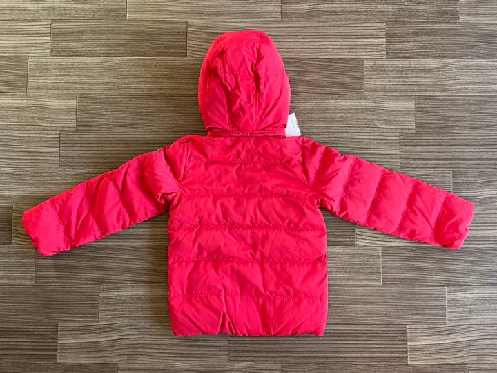 ノイユエームべべ タフタダウンコート　赤　130㎝