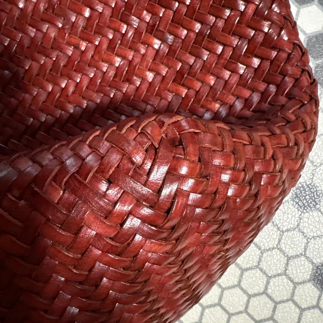 ドラゴンディフュージョン　カゴバッグ　ボルドー