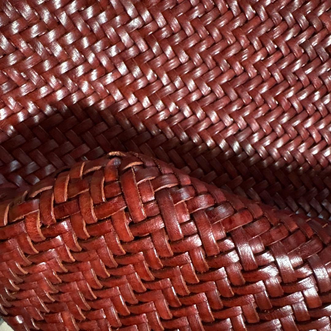 ドラゴンディフュージョン　カゴバッグ　ボルドー