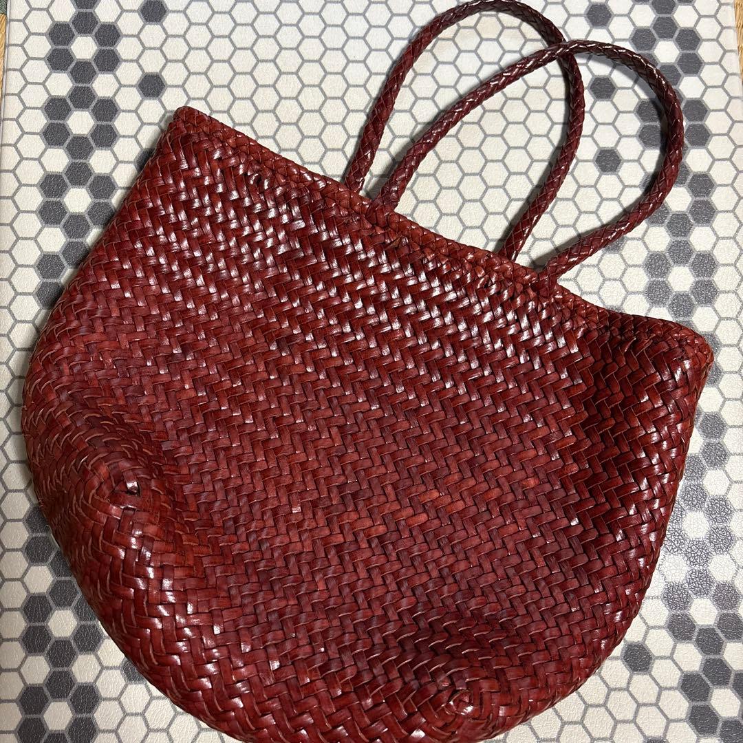 ドラゴンディフュージョン　カゴバッグ　ボルドー