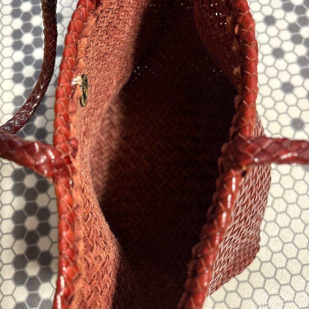 ドラゴンディフュージョン　カゴバッグ　ボルドー