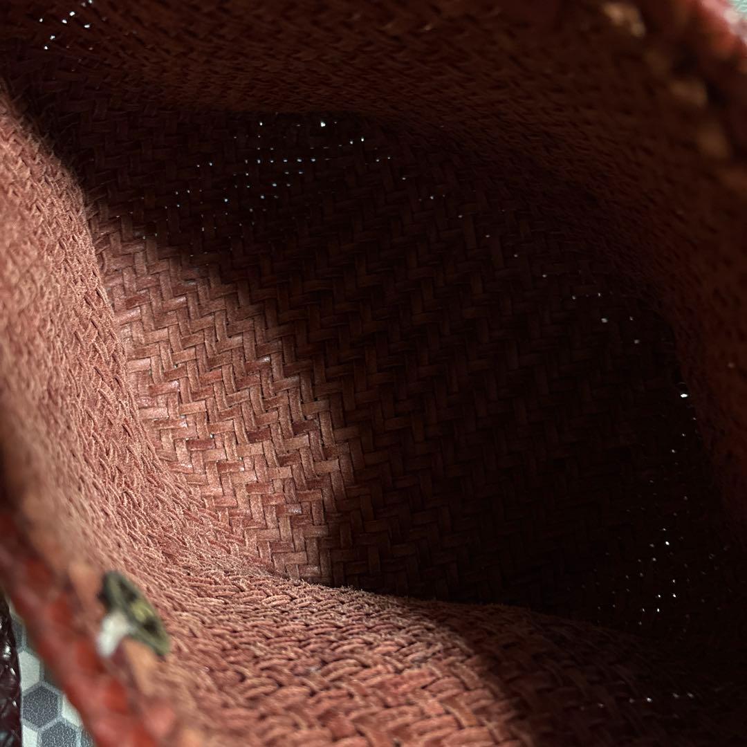 ドラゴンディフュージョン　カゴバッグ　ボルドー