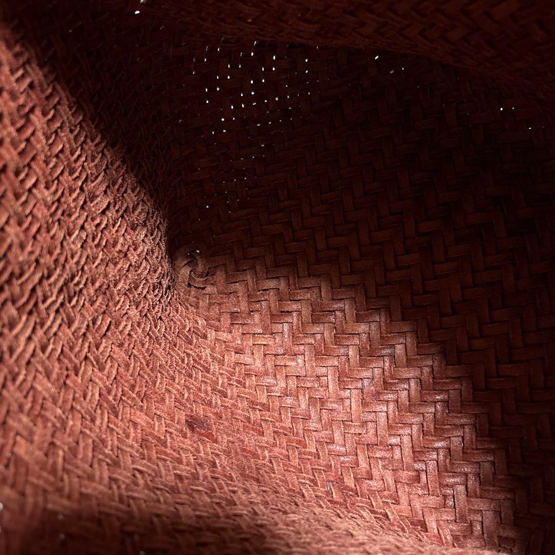 ドラゴンディフュージョン　カゴバッグ　ボルドー