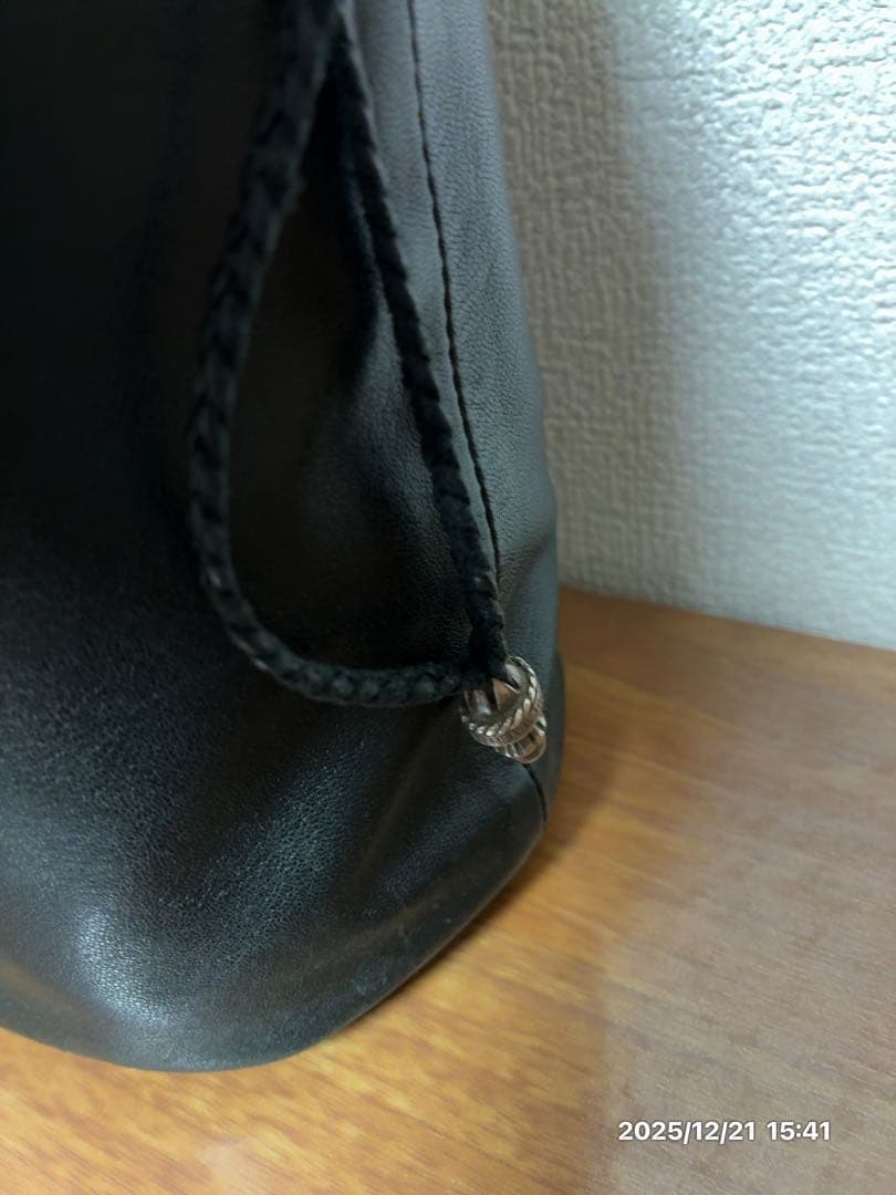 CHROME HEARTS クロムハーツ　ドローストリングサック　レザー巾着