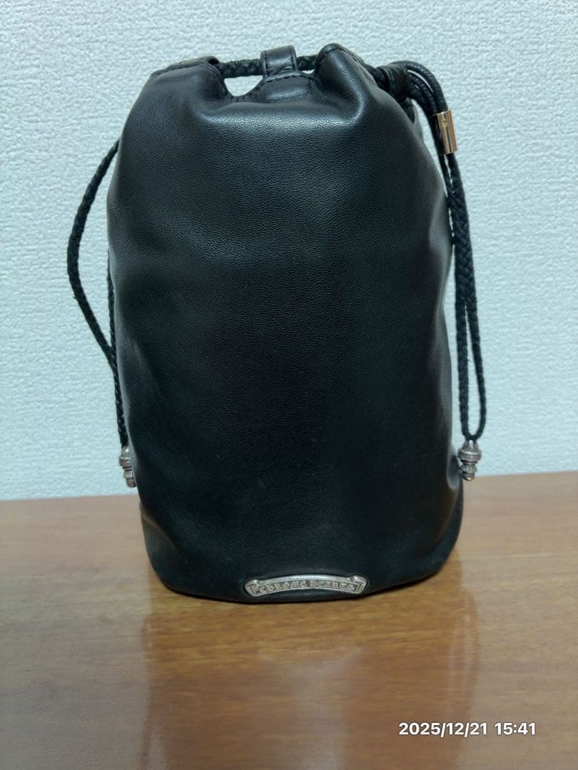 CHROME HEARTS クロムハーツ　ドローストリングサック　レザー巾着