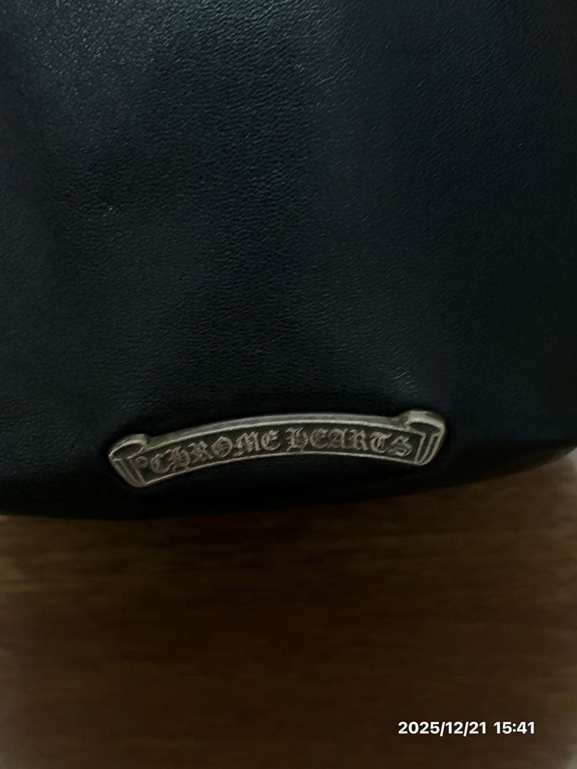 CHROME HEARTS クロムハーツ　ドローストリングサック　レザー巾着