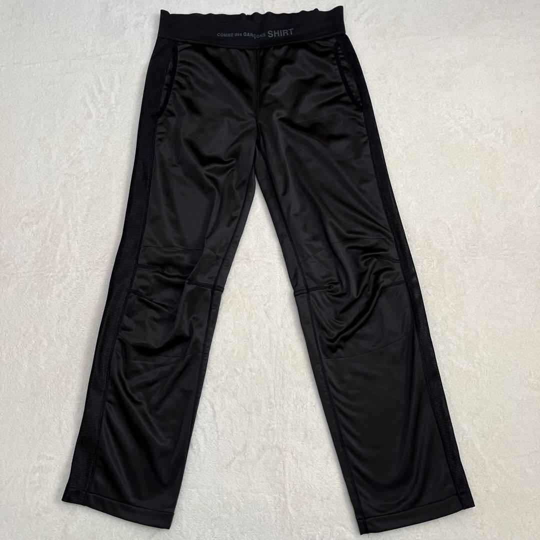 コムデギャルソンシャツ トラックパンツ ブラック M トレーニングパンツ 裏起毛