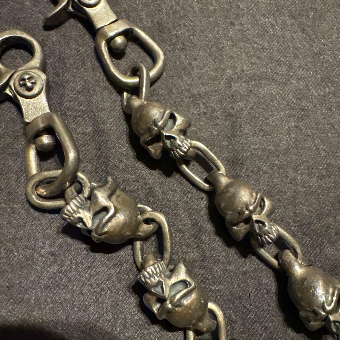 THIRTEEN DESIGNS　ラージスカルウォレットチェーン