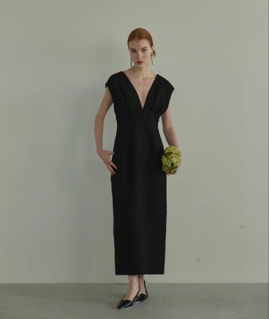 スーツ・フォーマル・ドレス andresd V line jacquard dress