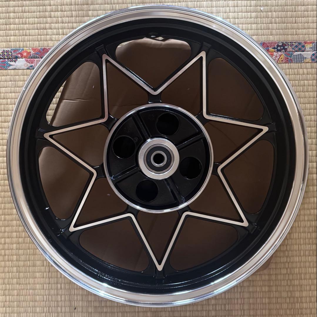 ゼファー用キャストホイール バイク用アルミホイール ブラック/シルバー