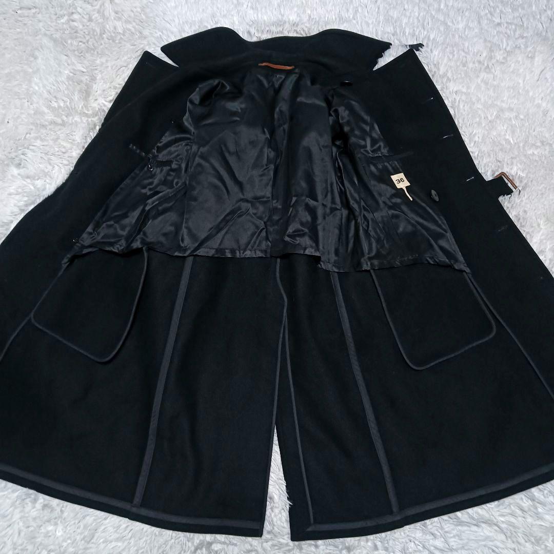 サイベーシックス　モーターサイクルチェスターコート　ダブルブレスト　ベルト　黒