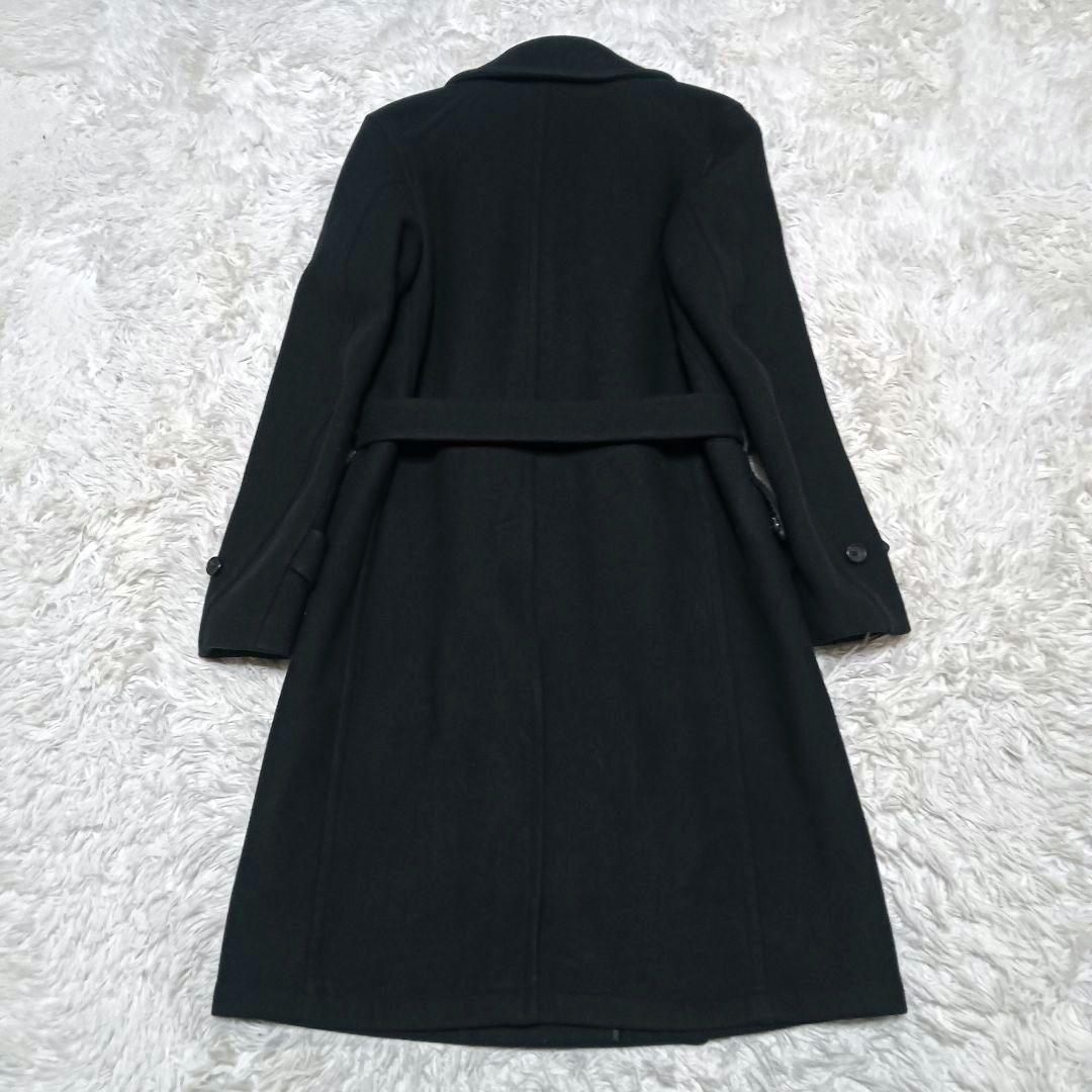 サイベーシックス　モーターサイクルチェスターコート　ダブルブレスト　ベルト　黒