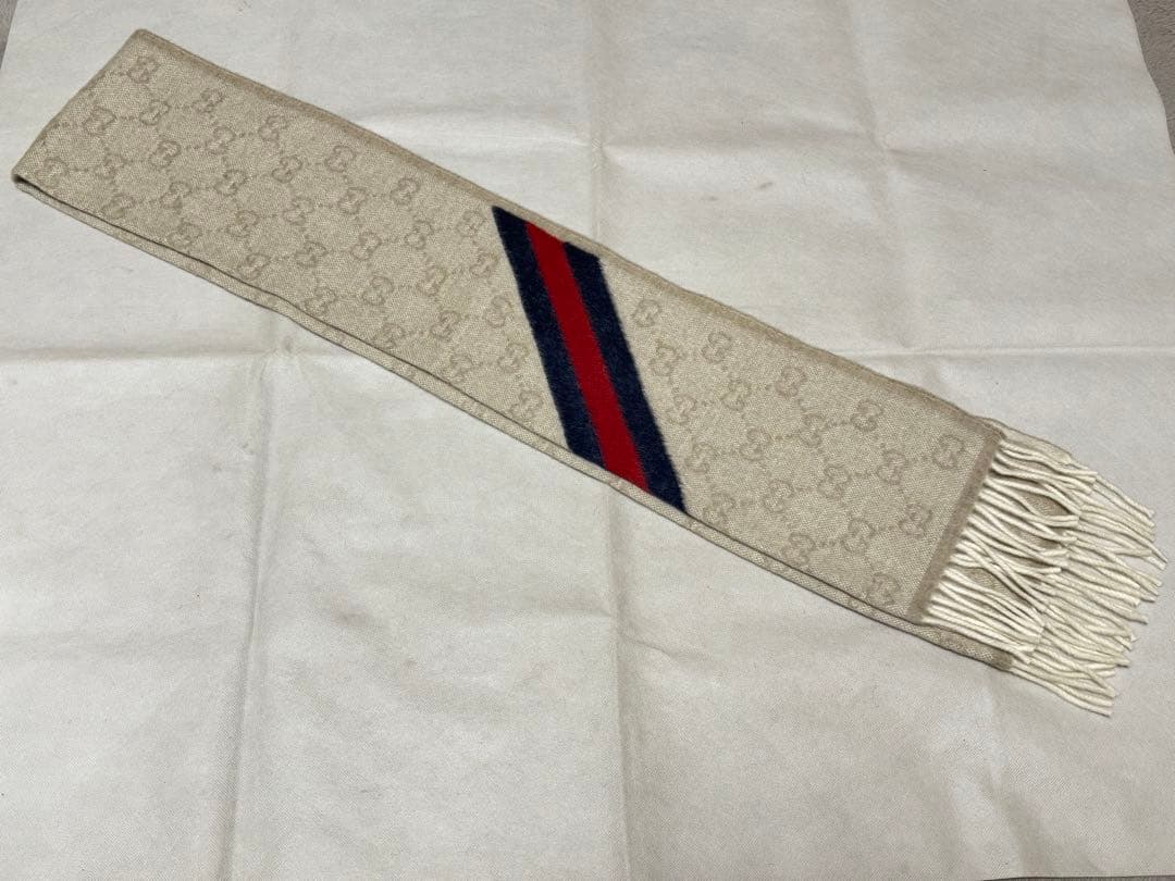 M8041 未使用 GUCCI グッチ マフラー シェリーライン