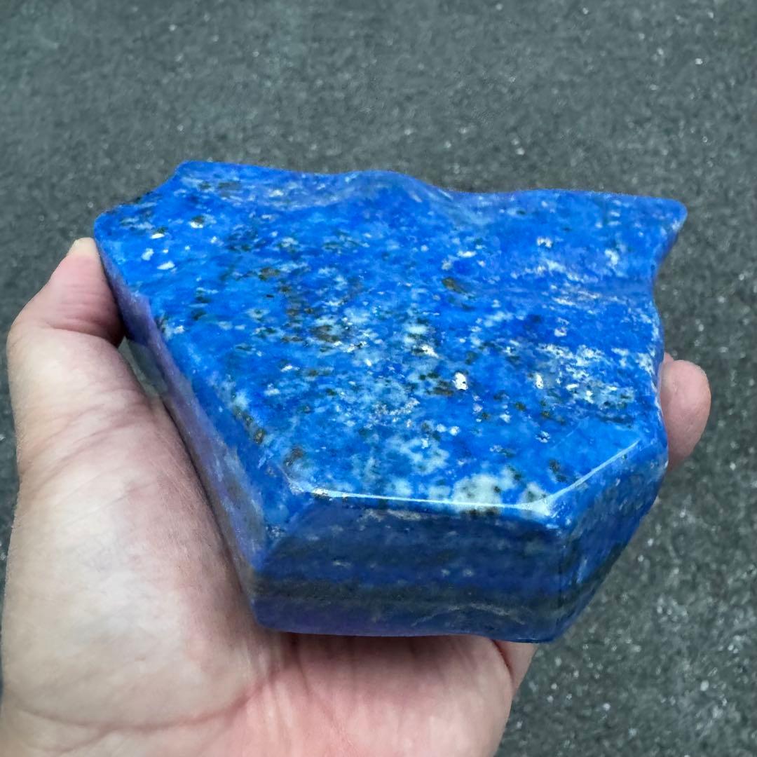 ☆ラピスラズリ☆高品質☆厄除☆約1170g☆アフガニスタン産☆天然無着色☆磨き石