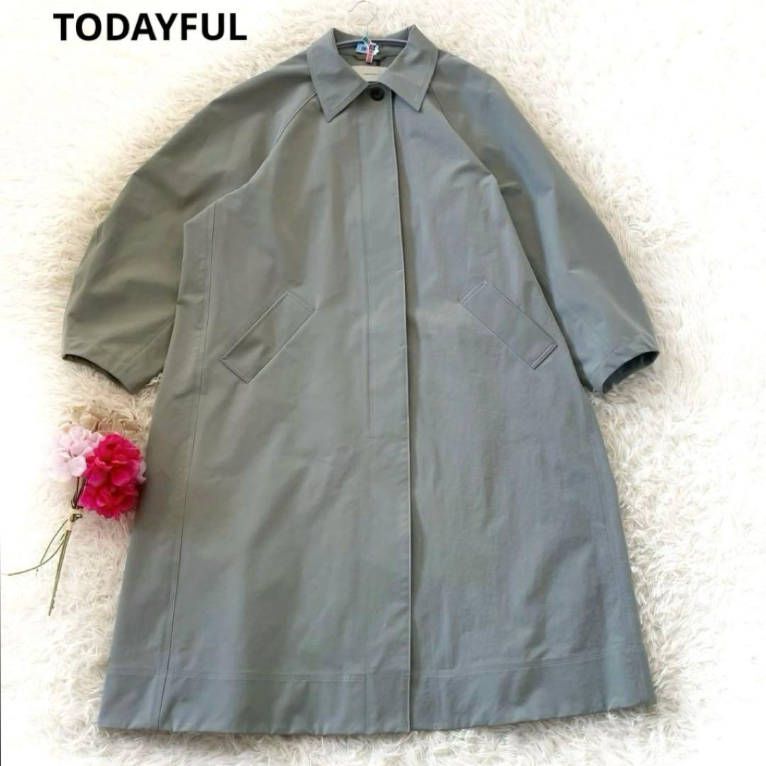 TODAYFUL LIFE's ステンカラーコート セージ 38 クリーニング済