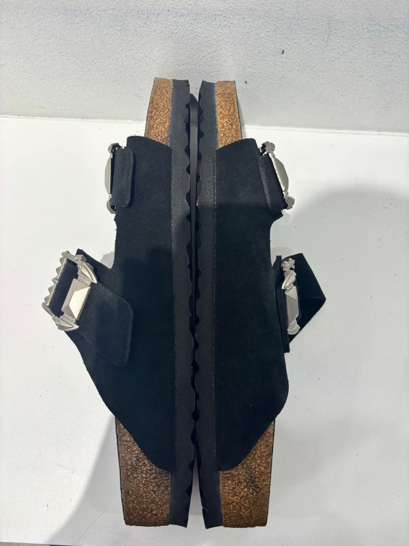 Birkenstock ブラック サンダル スエード 42