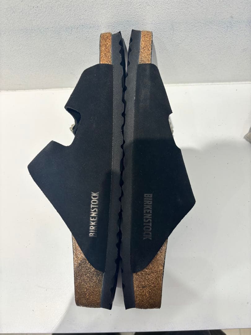 Birkenstock ブラック サンダル スエード 42