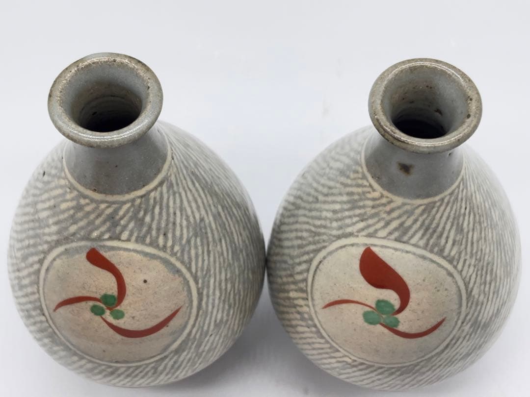 人間国宝 島岡達三作 酒器 徳利 ぐい吞み 共箱 -445-