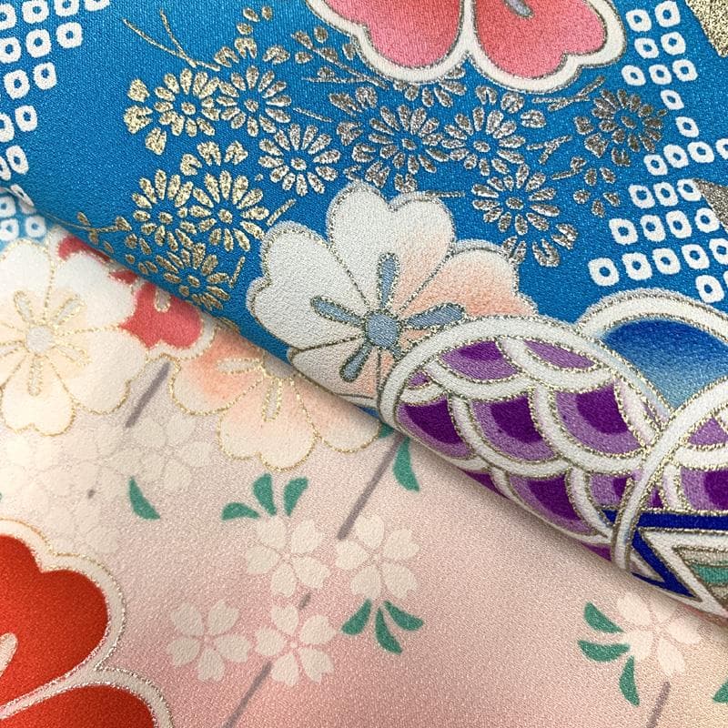 412ag86,帯締め,帯揚げ,しごき□七五三七歳 着物&袋帯&長襦袢□状態良好