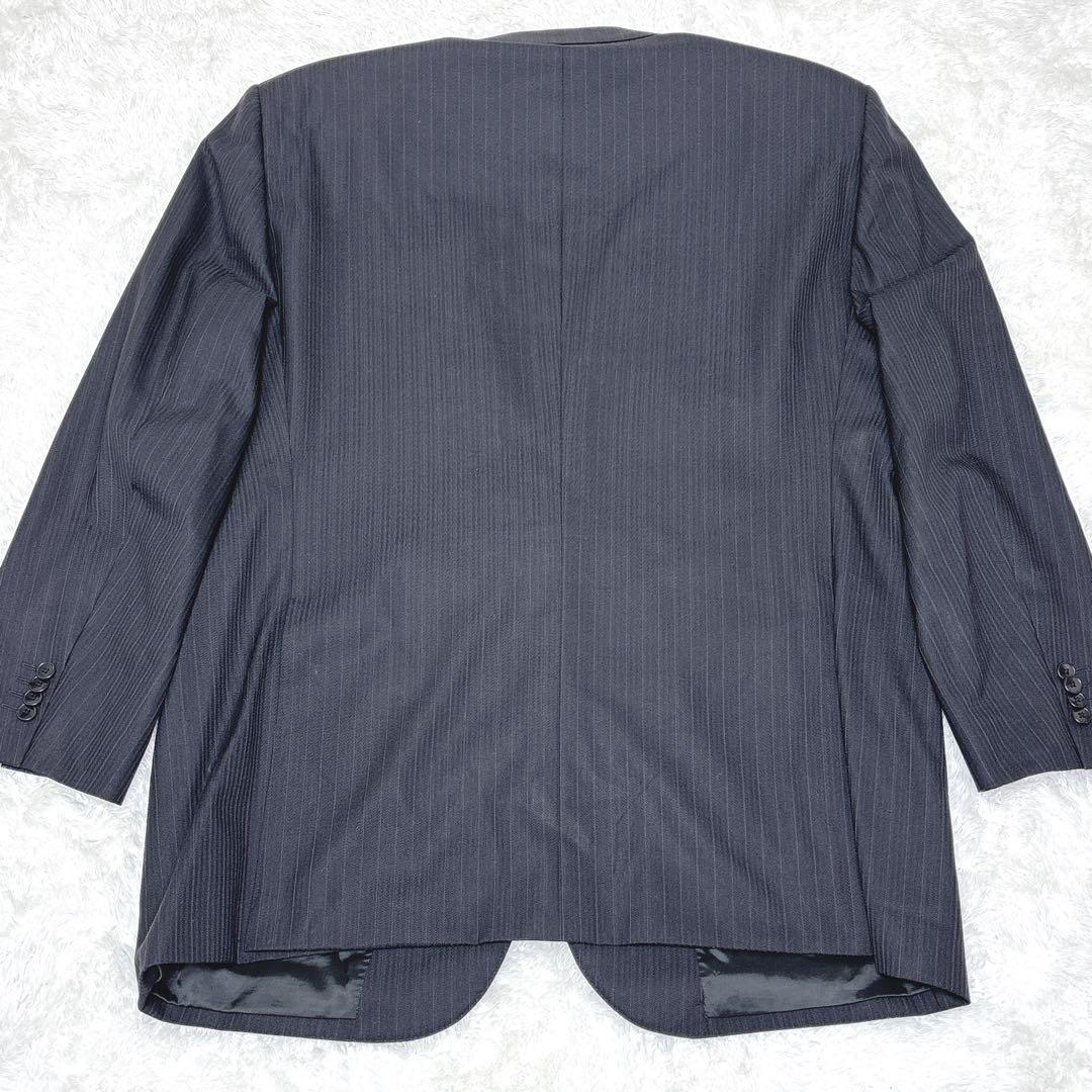 希少サイズ✨REGAL リーガル ダークブルー ストライプ ビジネススーツ