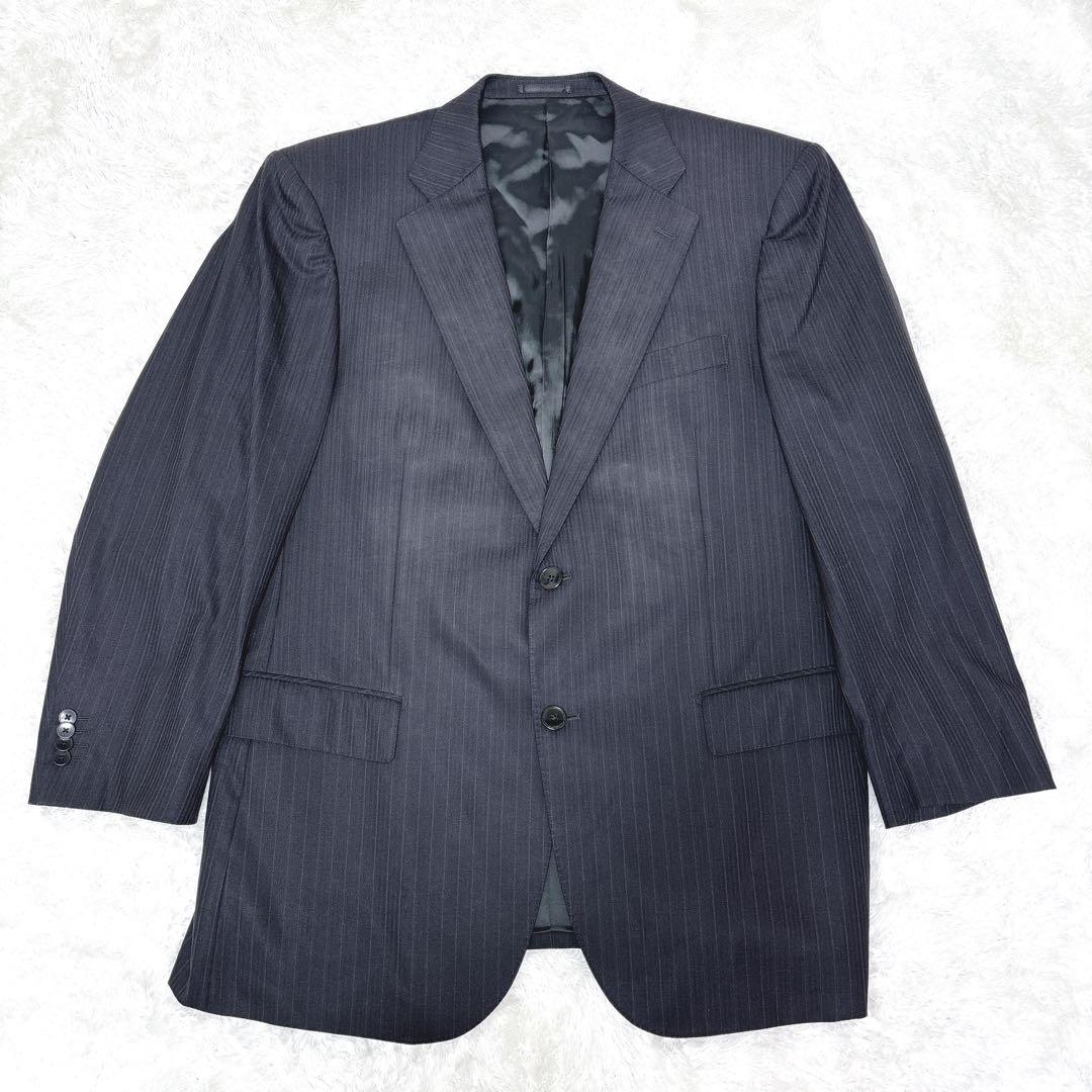 希少サイズ✨REGAL リーガル ダークブルー ストライプ ビジネススーツ